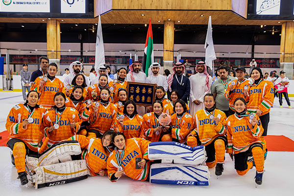 Indian women’s ice hockey team wins silver in UAE